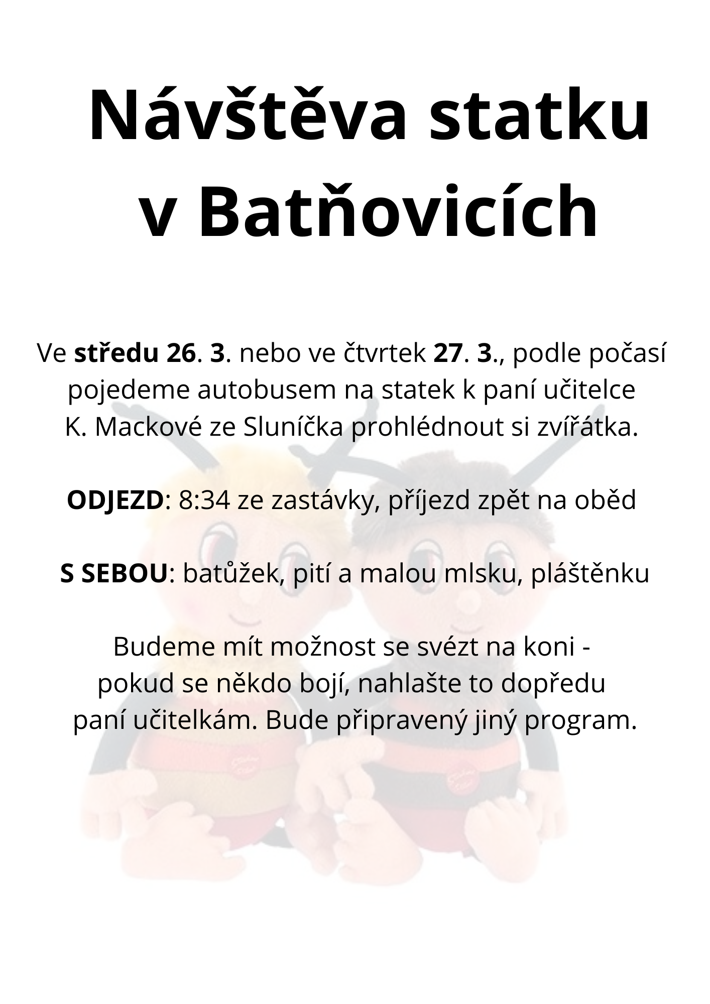 Návštěva statku v Batňovicích