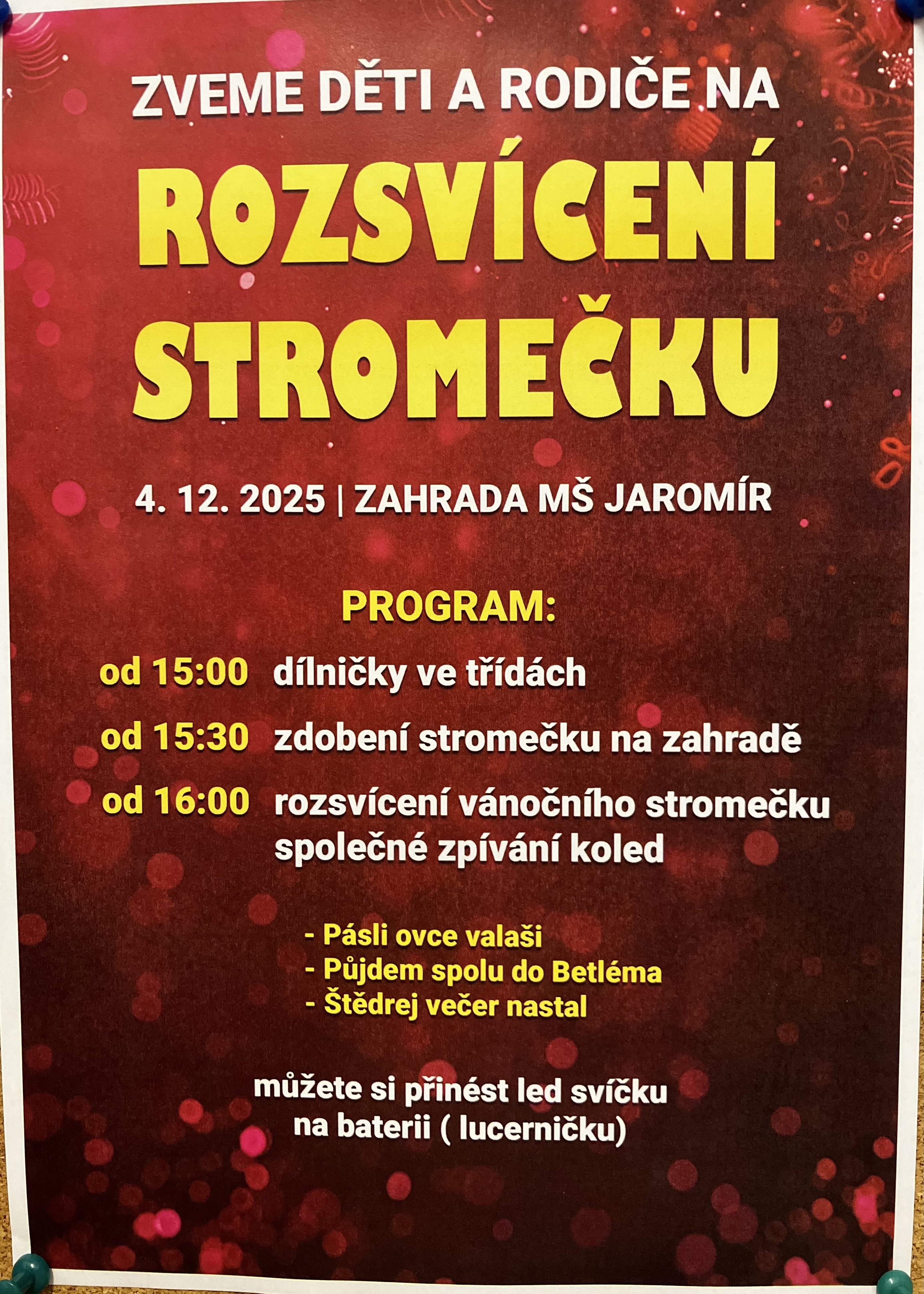 Rozsvícení stromečku