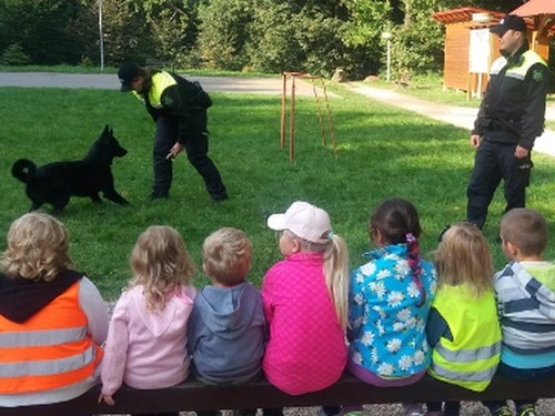 Setkání s Městskou policií a fenou německého ovčáka na Dlouhých Záhonech
