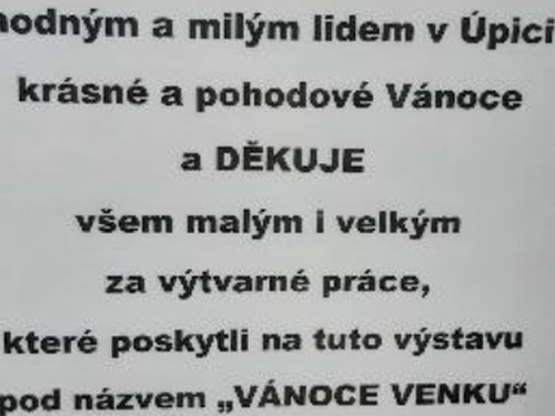 Vánoce venku -náměstí