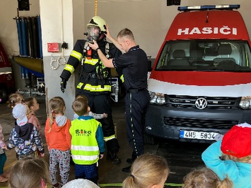 Návštěva hasičské zbrojnice v Úpici